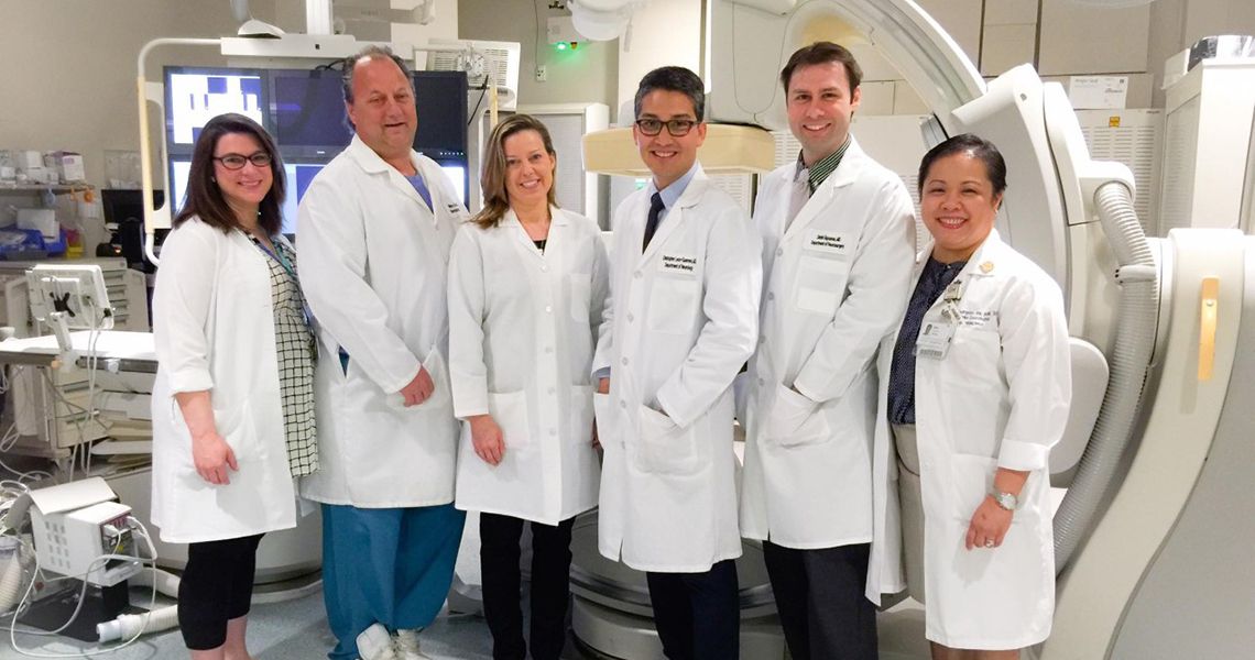 Crystal Hawkins NP (stroke nurse practioner); Wayne Olan, MD (neurointerventionalist); Kathleen Burger DO (stroke neurologist and medical director); Christopher Leon Guerrero, MD (stroke neurologist); Dimitri Sigounas, MD (neurointerventionalist); Mary Cres Rodrigazo, RN (stroke coordinator)