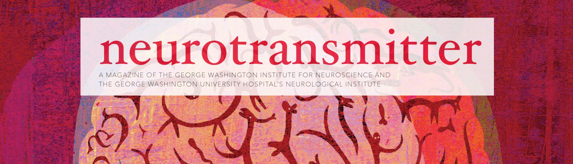 Neurotransmitter publication cover that shows an illustration of a brain